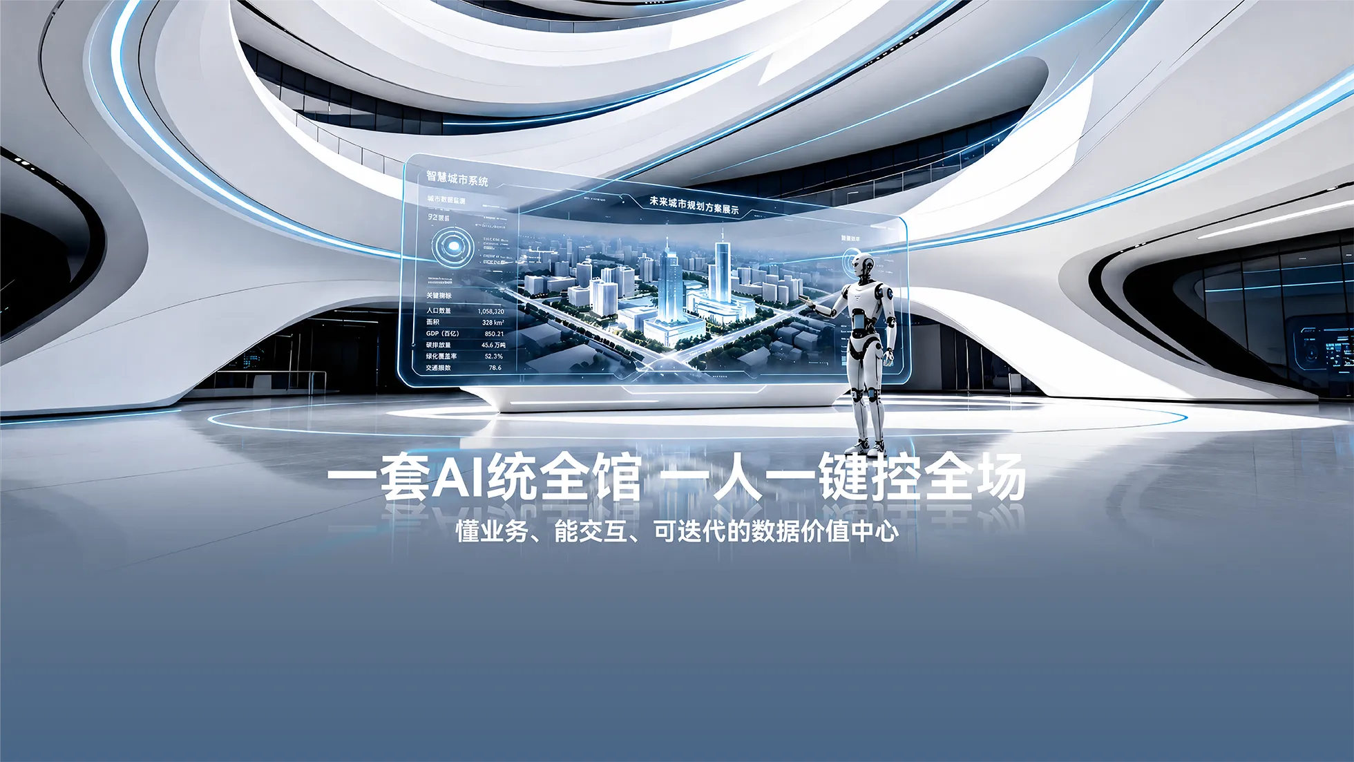 AI展览展示背景